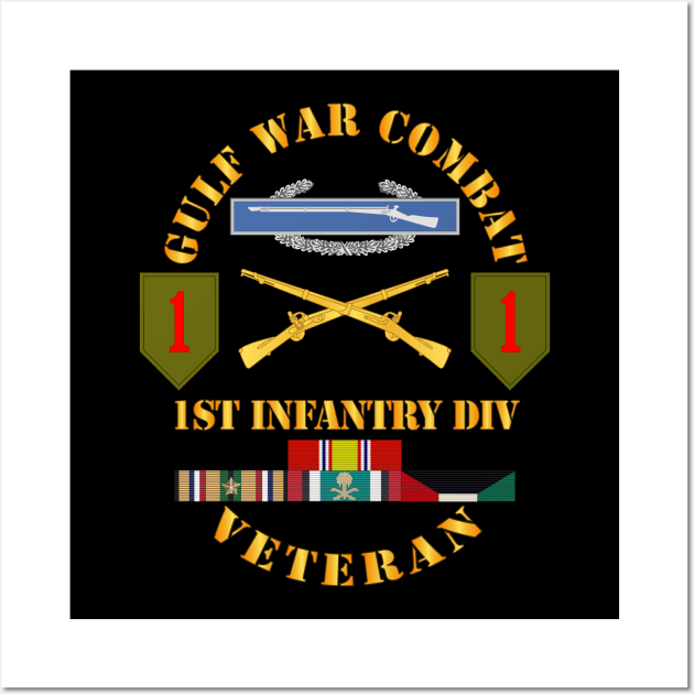 Gulf War Combat Infantry Vet w 1st ID SSI wo Map Wall Art by twix123844
